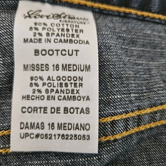Levi Strauss & CO Women Denim High Rise Boot Cut Blue Jeans Size 18W - Picture 7 of 7